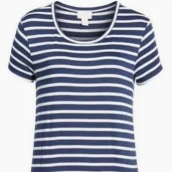 NWT Caslon Navy-White Stripe Knit Shift Dress Size XS - Picture 5 of 9